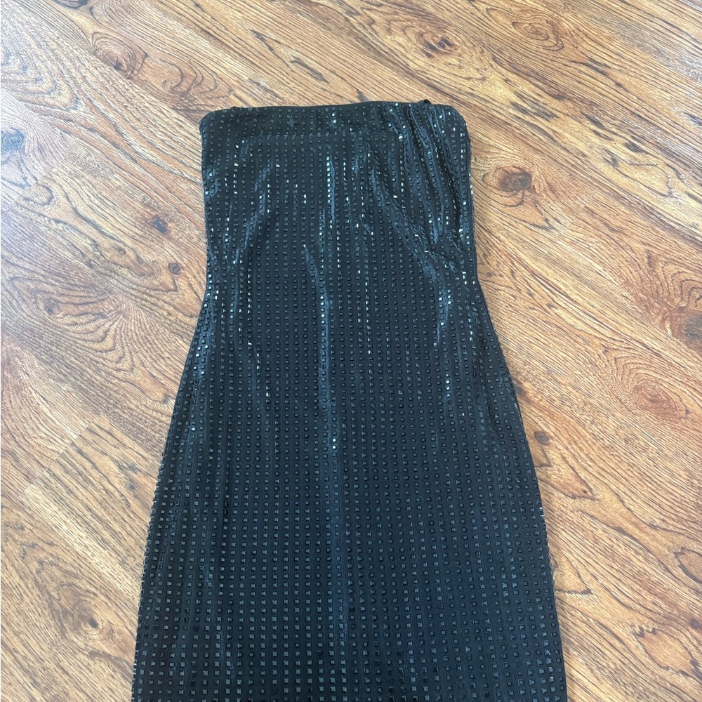 Windsor Black Strapless Dress with Sparkle